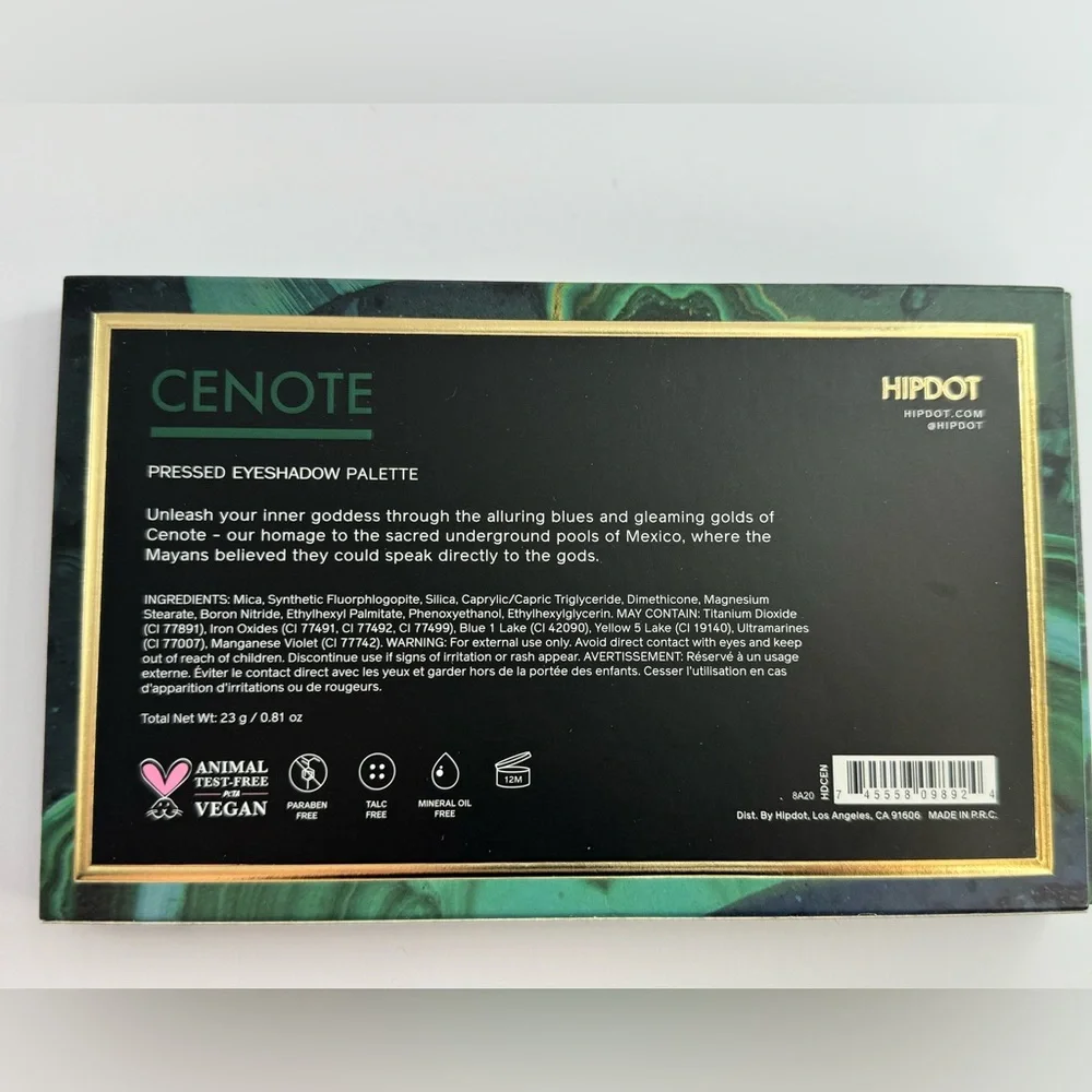 HIPDOT Cenote & Zion Eyeshadow Palettes 6.67 oz, New in Box